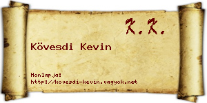 Kövesdi Kevin névjegykártya